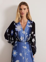 Phase Eight Blue Annie Floral Ombre Print Maxi Dresses - Image 4 of 6