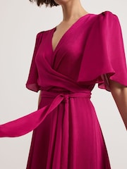 Phase Eight Pink Abbie Textured Plain Dress - Image 5 of 7