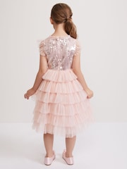 Phase Eight Pink Bobbi Beaded Tulle Dress - Image 2 of 7