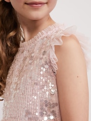 Phase Eight Pink Bobbi Beaded Tulle Dress - Image 5 of 7