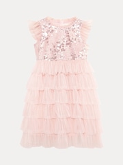 Phase Eight Pink Bobbi Beaded Tulle Dress - Image 7 of 7