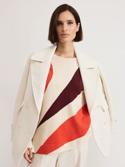 Phase Eight Orange Bettie Colourblock Swirl Jumper - Image 7 of 7