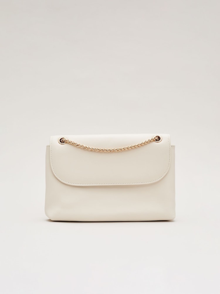 Phase Eight White Leather Clutch Bag - Image 1 of 7
