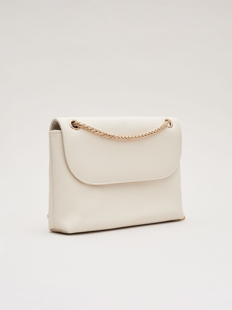 Phase Eight White Leather Clutch Bag - Image 2 of 7