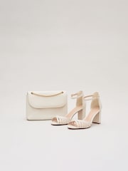 Phase Eight White Leather Clutch Bag - Image 5 of 7