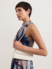 Phase Eight White Leather Clutch Bag - Image 6 of 7