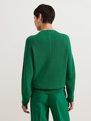 Phase Eight Green Jess Textured Funnel Neck Jumper - Image 2 of 6