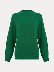 Phase Eight Green Jess Textured Funnel Neck Jumper - Image 6 of 6