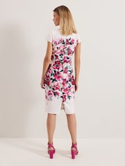Phase Eight Pink Dannas Scuba Floral Print Dress - Image 2 of 7