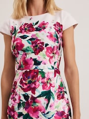 Phase Eight Pink Dannas Scuba Floral Print Dress - Image 5 of 7