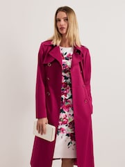 Phase Eight Pink Dannas Scuba Floral Print Dress - Image 6 of 7