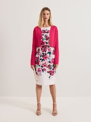 Phase Eight Pink Dannas Scuba Floral Print Dress - Image 7 of 7