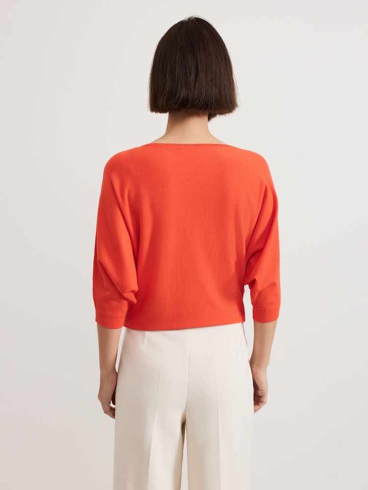 Phase Eight Orange Cristine Knit Jumper - Image 2 of 7