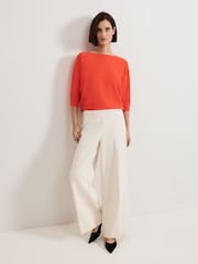 Phase Eight Orange Cristine Knit Jumper - Image 3 of 7