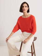 Phase Eight Orange Cristine Knit Jumper - Image 4 of 7