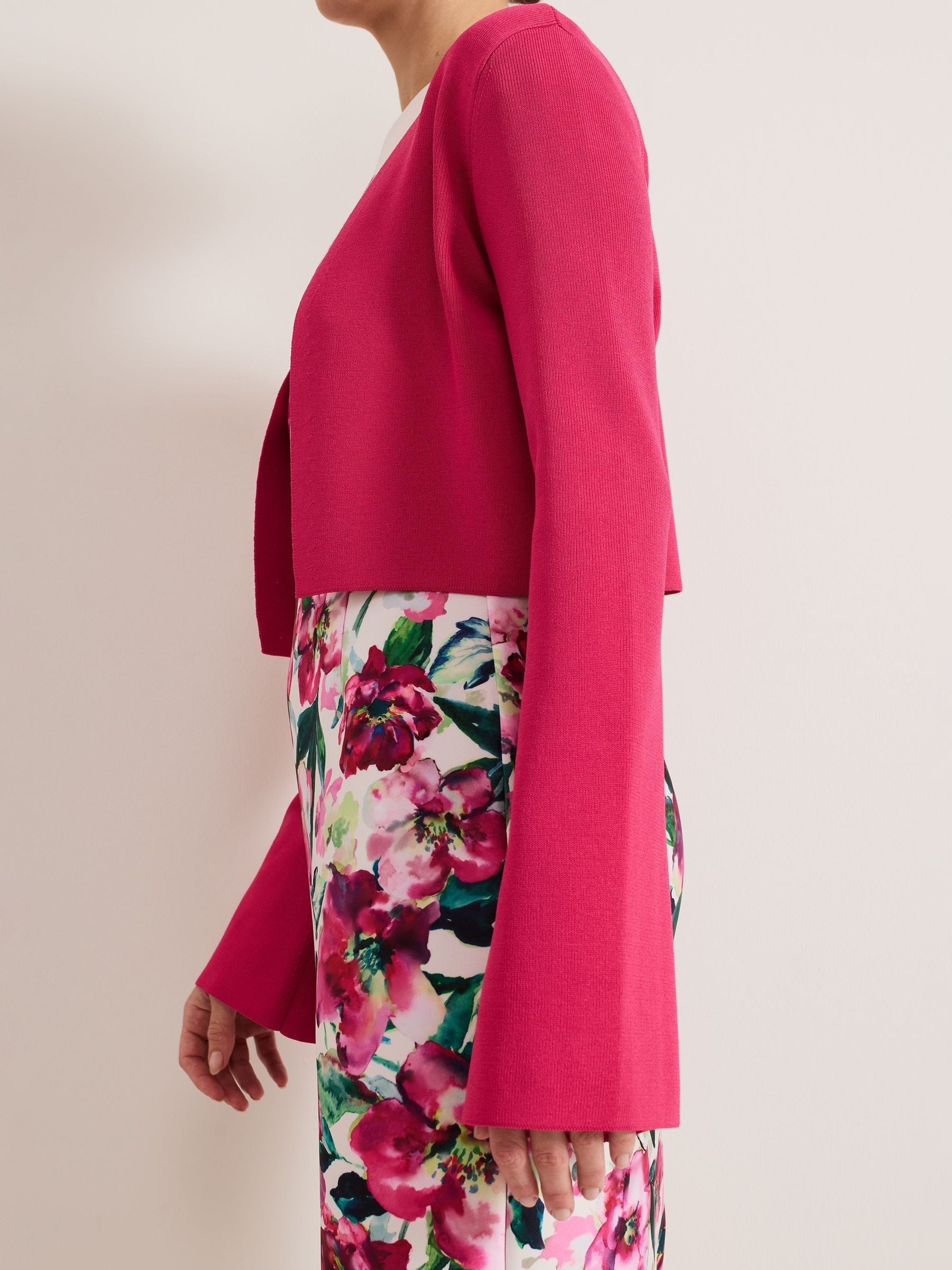 Buy Phase Eight Pink Yasmin Fluted Sleeve Cover-Up from the