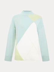 Phase Eight Green Darla Argyle Jumper - Image 7 of 7