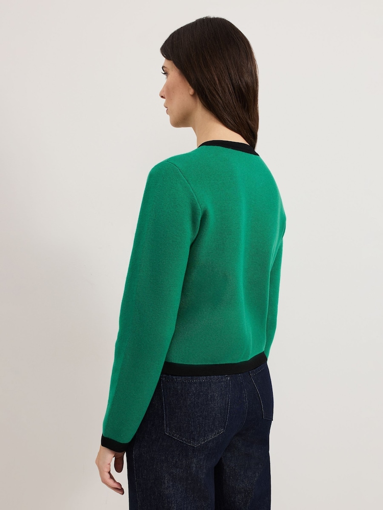 Phase Eight Green Taz Knitted Jacket - Image 2 of 7