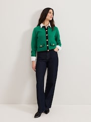 Phase Eight Green Taz Knitted Jacket - Image 3 of 7