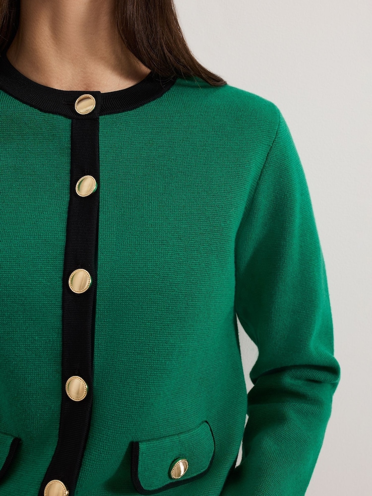 Phase Eight Green Taz Knitted Jacket - Image 5 of 7