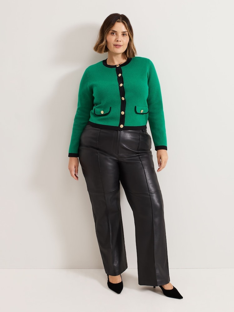 Phase Eight Green Taz Knitted Jacket - Image 6 of 7