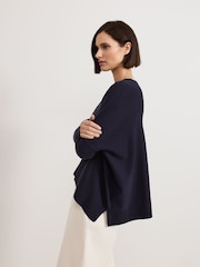 Phase Eight Blue Kara Square Boxy Knit Top - Image 5 of 7