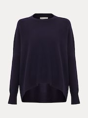 Phase Eight Blue Kara Square Boxy Knit Top - Image 7 of 7