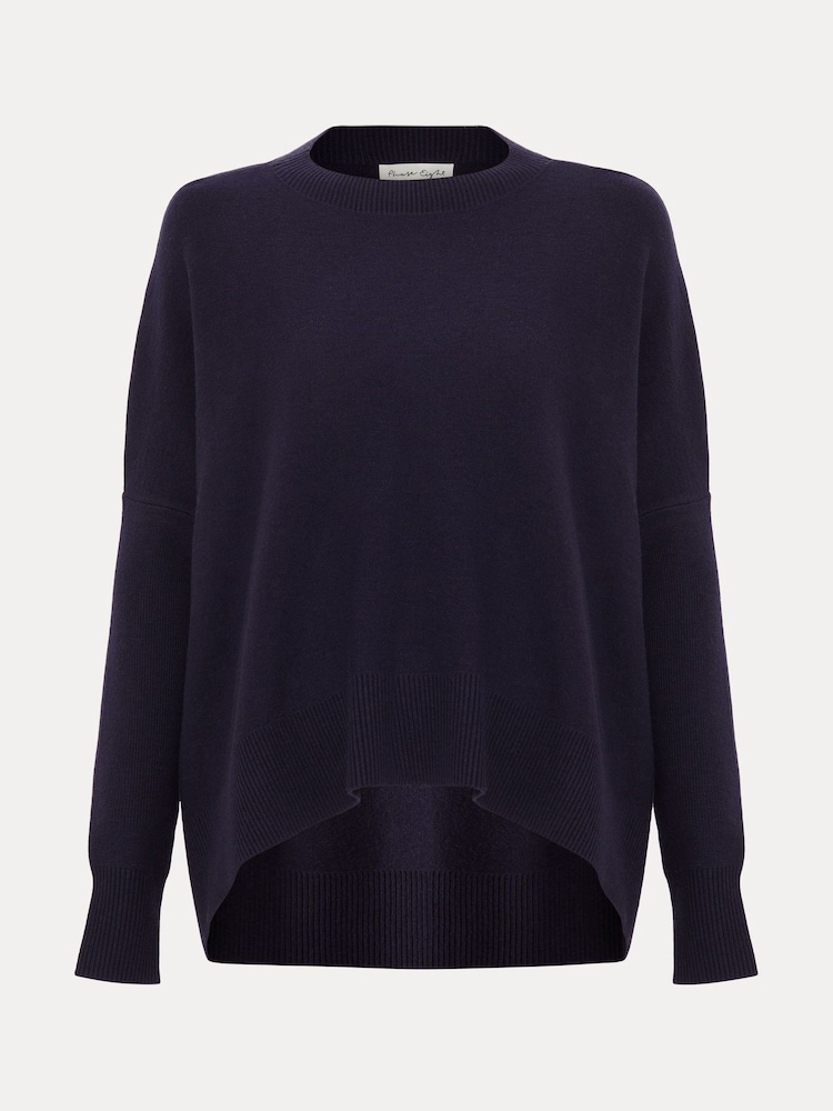 Phase Eight Blue Kara Square Boxy Knit Top - Image 7 of 7