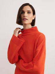 Phase Eight Orange Blaire Fluted Sleeve Knit Jumper - Image 4 of 7