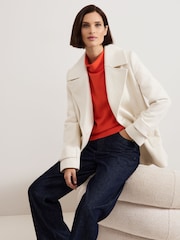 Phase Eight Orange Blaire Fluted Sleeve Knit Jumper - Image 6 of 7