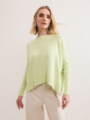 Phase Eight Green Kara Square Boxy Knit Top - Image 1 of 7