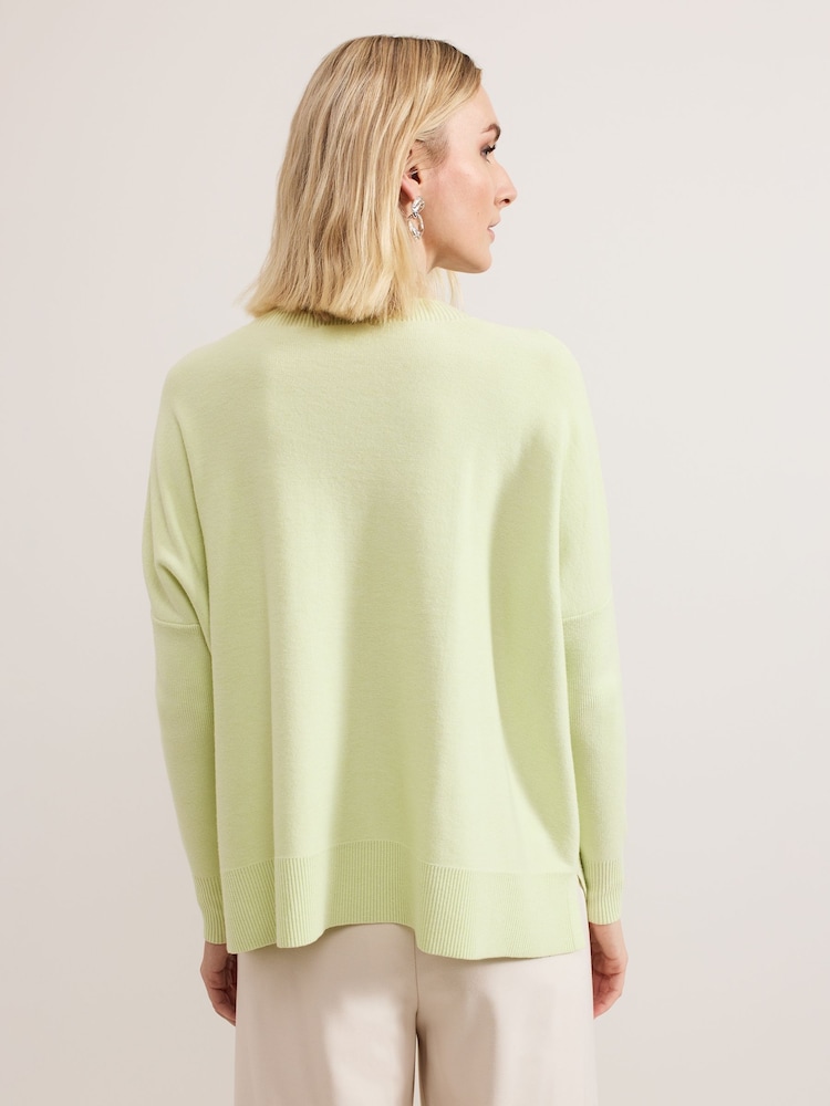 Phase Eight Green Kara Square Boxy Knit Top - Image 2 of 7