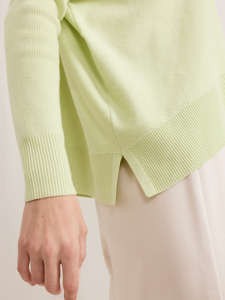 Phase Eight Green Kara Square Boxy Knit Top - Image 5 of 7