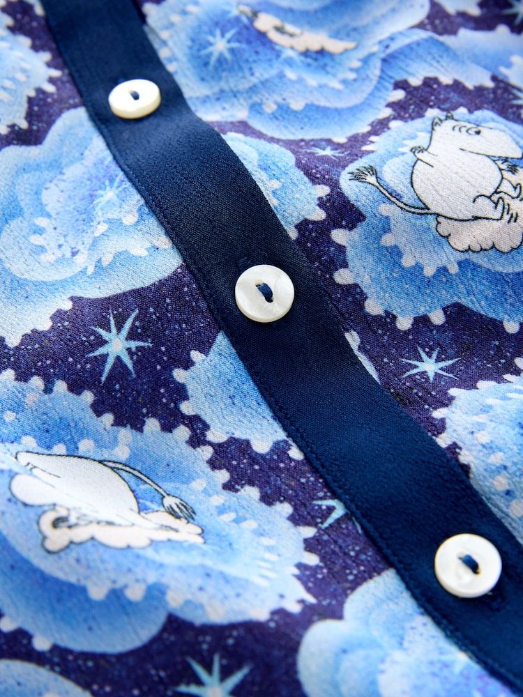 Cath Kidston Blue Clouds Moomins Angel Sleeve Maxi Dress - Image 4 of 4