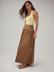 Camel - Maxi-Rock mit tiefer Taille - Bild 1 von 4
