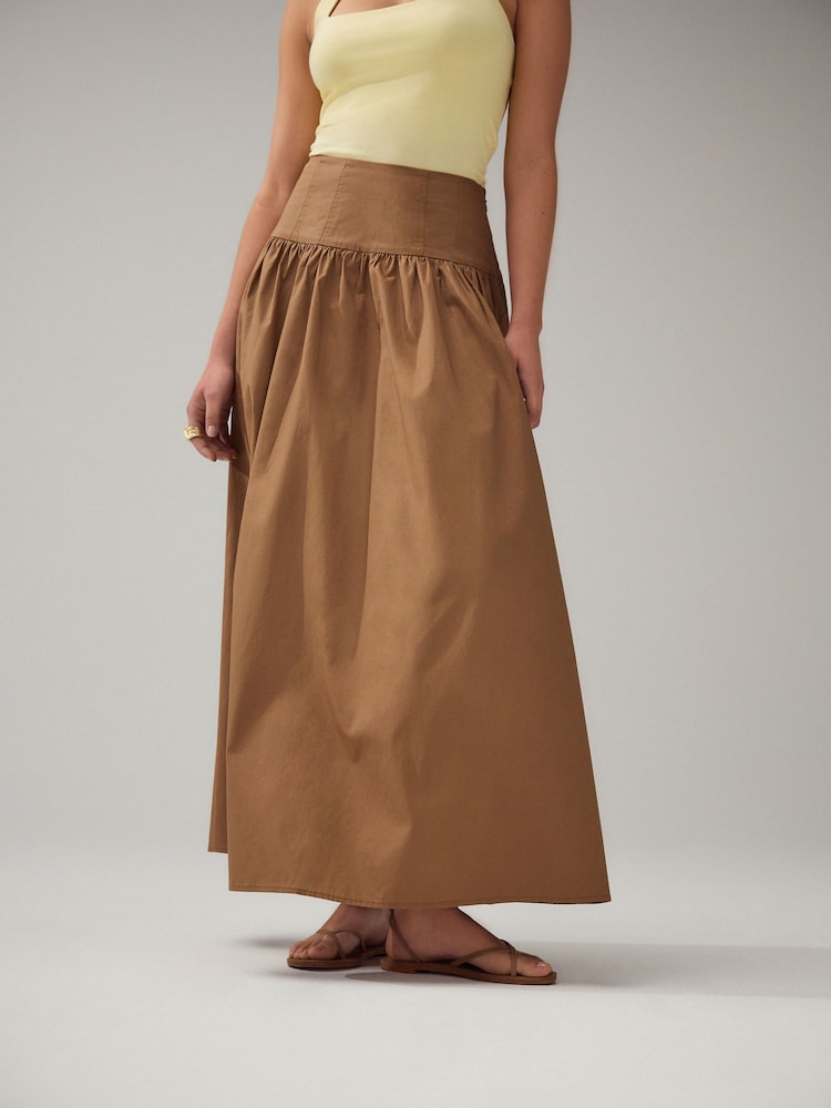 Camel - Maxi-Rock mit tiefer Taille - Bild 2 von 4