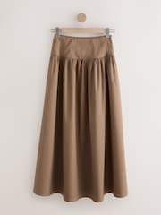 Camel Drop Waist Maxi Skirt - Image 5 of 7