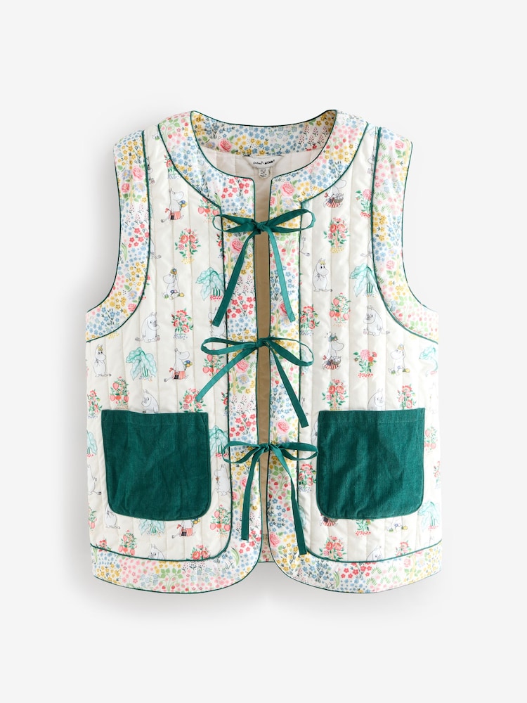 Cath Kidston Ecru Moomins Quilted Waistcoat - Image 1 of 4