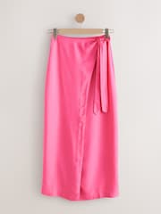 Pink Maxi Sarong Skirt with Linen - Image 7 of 9