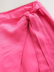 Pink Maxi Sarong Skirt with Linen - Image 8 of 9