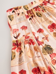 Red/Cream Print Lightweight Maxi Skirt - Image 3 of 3