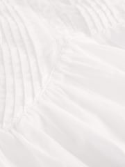 White Lace Detail Mini 100% Cotton Skirt - Image 7 of 8