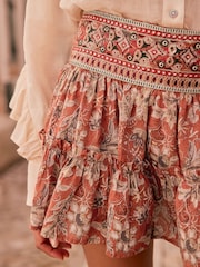 Orange Boho Rara Mini Skirt - Image 5 of 8