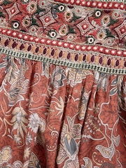 Orange Boho Rara Mini Skirt - Image 7 of 8