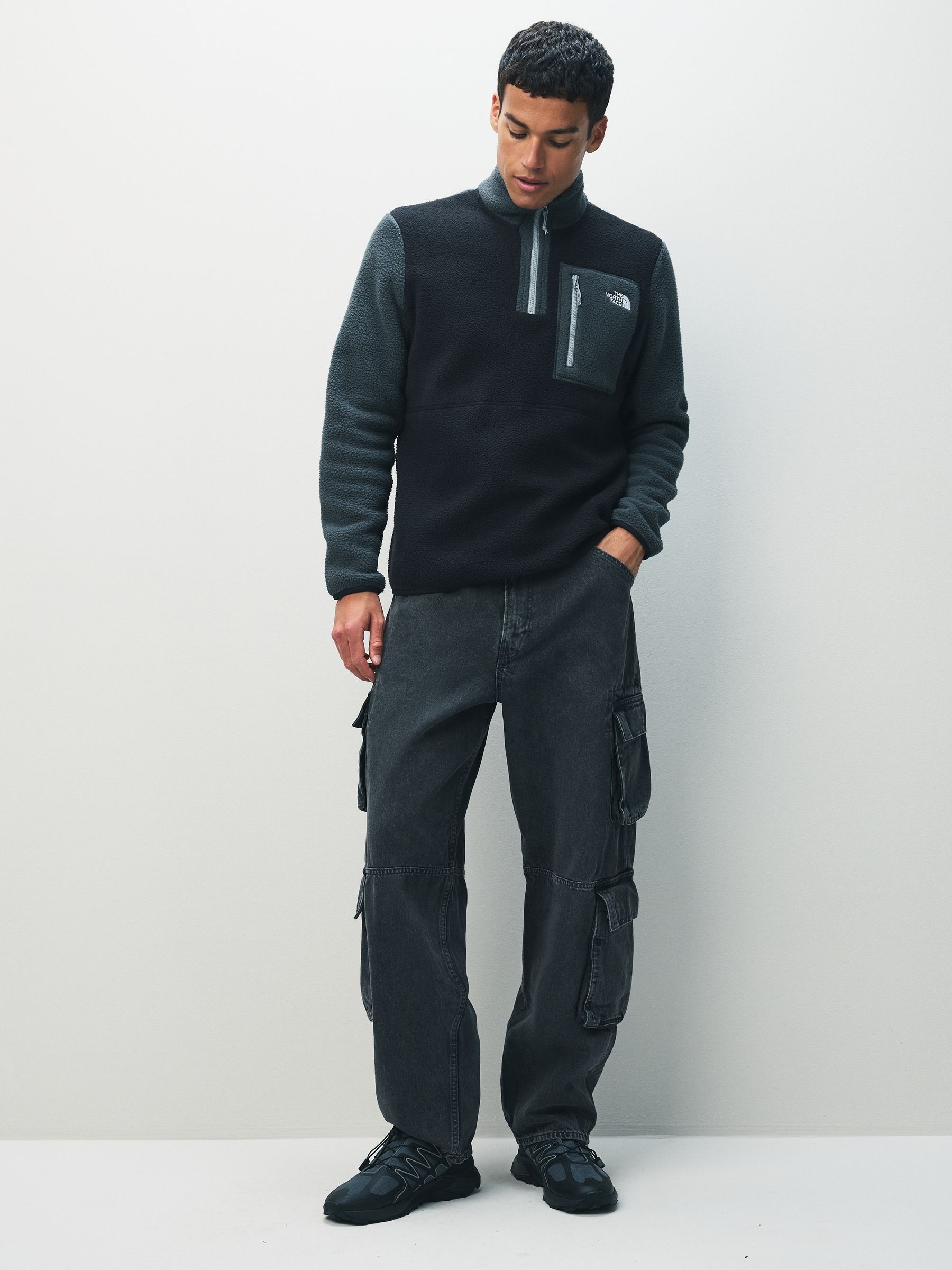 Buy The North Face Black Yumiori Quarter Zip Fleece from Next USA