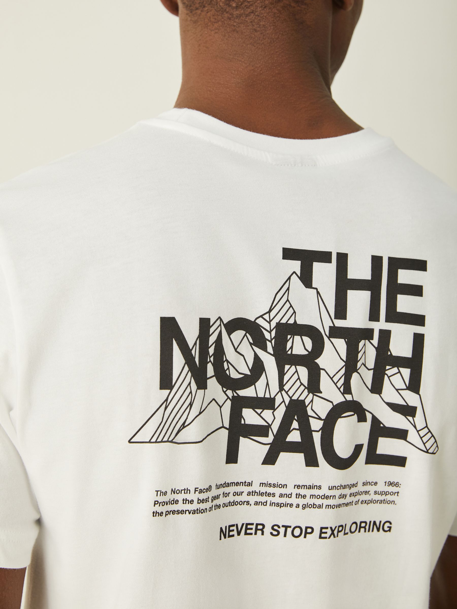 Buy The North Face White Mountain Sketch Back Print T-Shirt from
