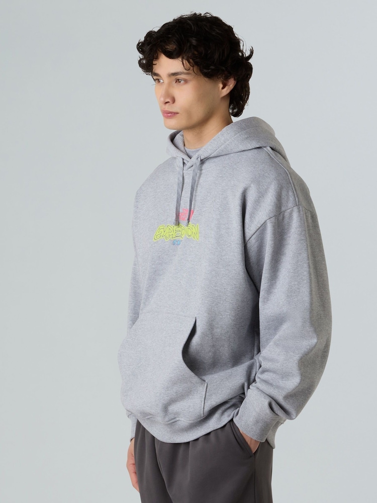 The North Face Grey Expedition Print Oversized Hoodie - Image 1 of 5 The North Face Grey Expedition Print Oversized Hoodie - Image 1 of 5