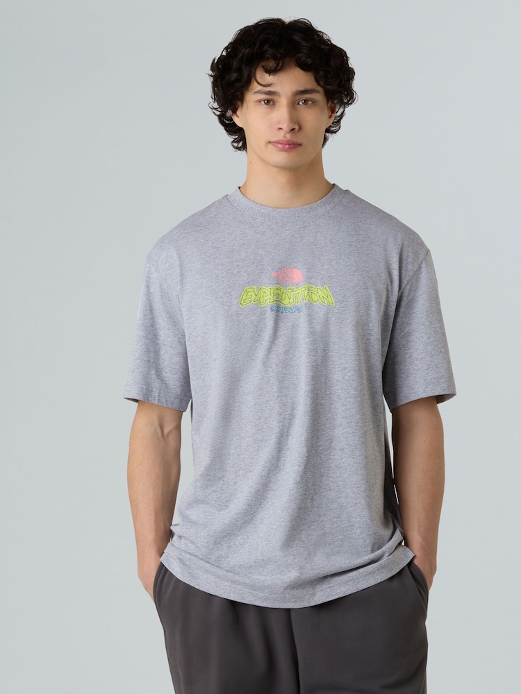 The North Face Grey Expedition Celebration Back Print Oversized T-Shirt - Image 1 of 5
