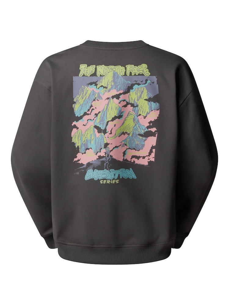 The North Face Grey Expedition Celebration Back Print Oversized Sweatshirt - Image 5 of 5 The North Face Grey Expedition Celebration Back Print Oversized Sweatshirt - Image 5 of 5