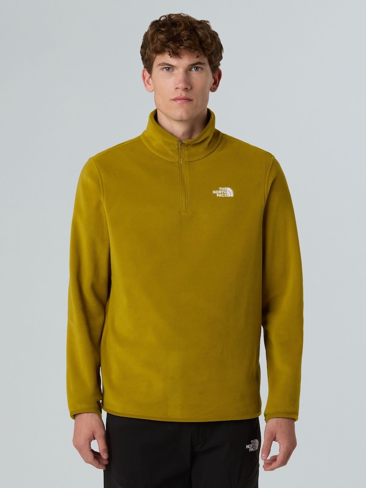 The North Face Yellow Glacier 1/4 Zip Fleece - Image 1 of 6 The North Face Yellow Glacier 1/4 Zip Fleece - Image 1 of 6
